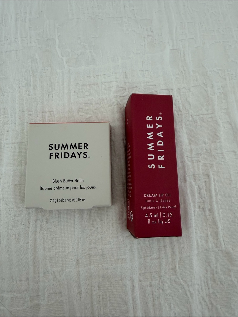 Summer Fridays Blush Butter Balm & Dream Lip Oil Duo in Deep Berry Red